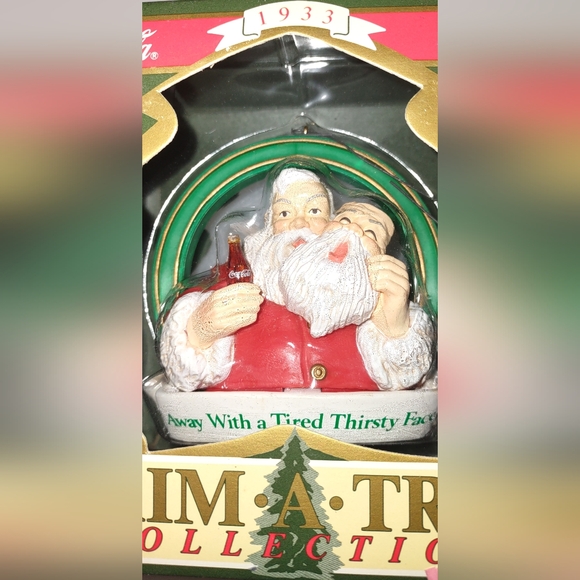 Vintage bundle 1990's Coca Cola Santa Ornaments & Cards New In Boxes Great Gift - Picture 3 of 11
